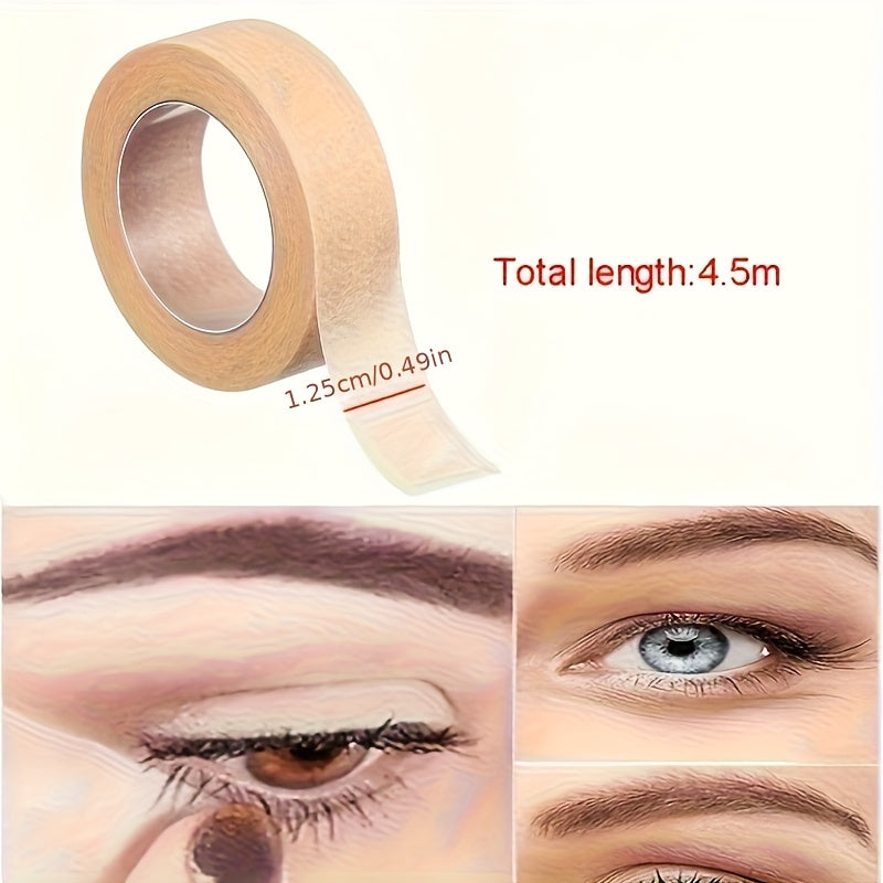1/3/5pcs of Breathable And Easy-To-Tear Eyeshadow Beauty Tape, 1.2Cm*4.5M Eyeliner Pads, Suitable for Eyeshadow Protection, Skin-Friendly, Natural Eyeliner Stickers, Eye Makeup Assistance Tools, Eye Makeup Finishing Patches,