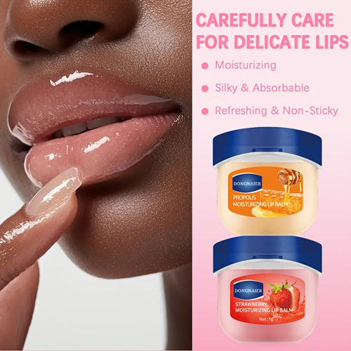 1 Random Flavor Lip Balm & Tinted Gloss - 8 Colors Available, Long-Lasting Moisturizing and Nourishing for Natural Shine on Lips, Suitable to All Skin Types, Party Gift, Christmas Present, Travel Souvenir in Blue Tube&Round C