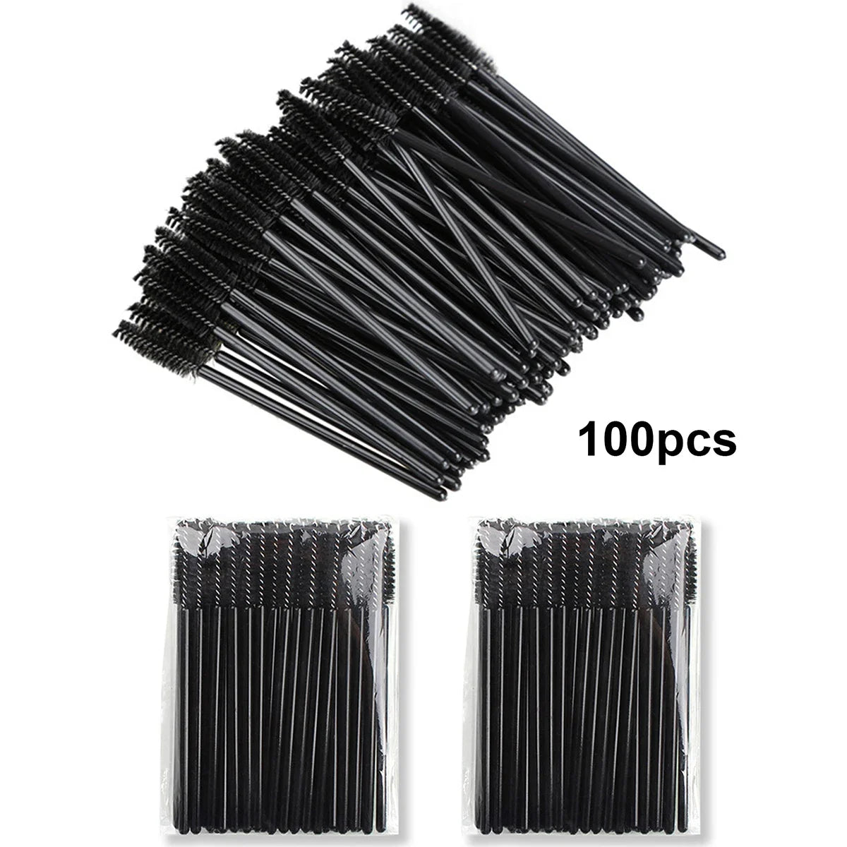 100pcs For Eyelash Extension Makeup Disposable Eyelash Brushes Spoolies Micro Lash Mascara Wands Combs Wholesale