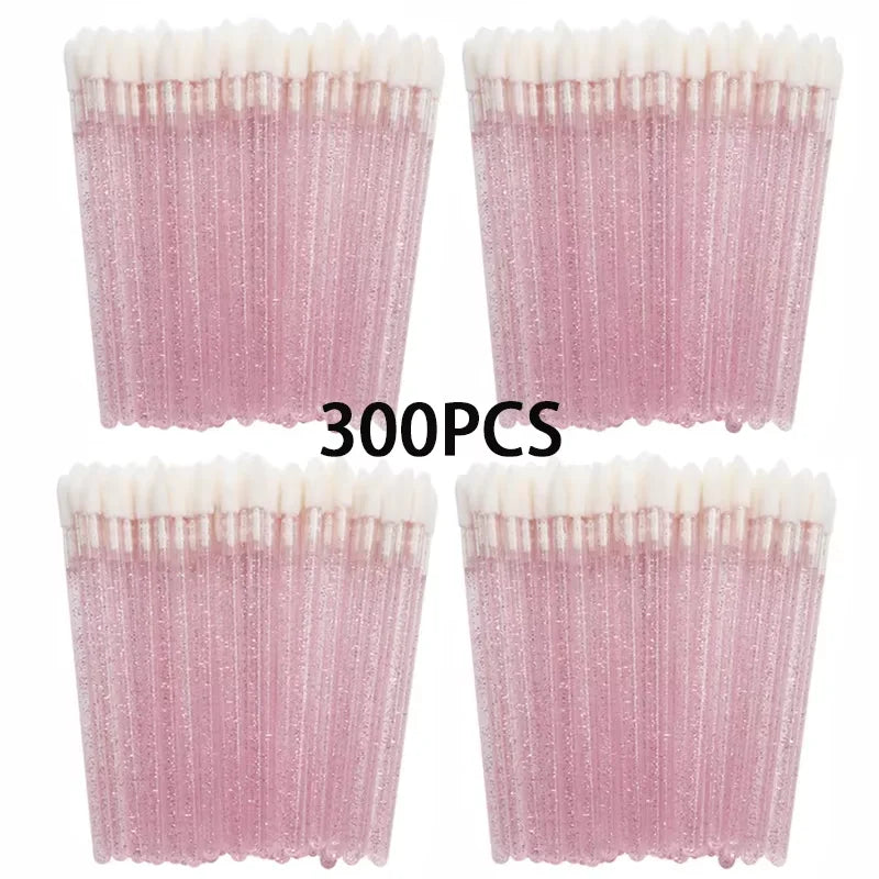 100/200pcs Lip Wands Applicators Eyelashes Brushes Lipstick Brush Mascara Applicator Gloss Wands Eyelash Extension Makeup Tool