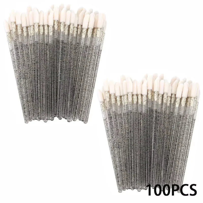 100/200pcs Lip Wands Applicators Eyelashes Brushes Lipstick Brush Mascara Applicator Gloss Wands Eyelash Extension Makeup Tool