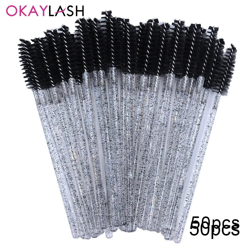 100pcs For Eyelash Extension Makeup Disposable Eyelash Brushes Spoolies Micro Lash Mascara Wands Combs Wholesale