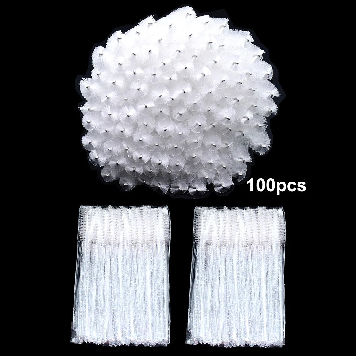 100pcs For Eyelash Extension Makeup Disposable Eyelash Brushes Spoolies Micro Lash Mascara Wands Combs Wholesale