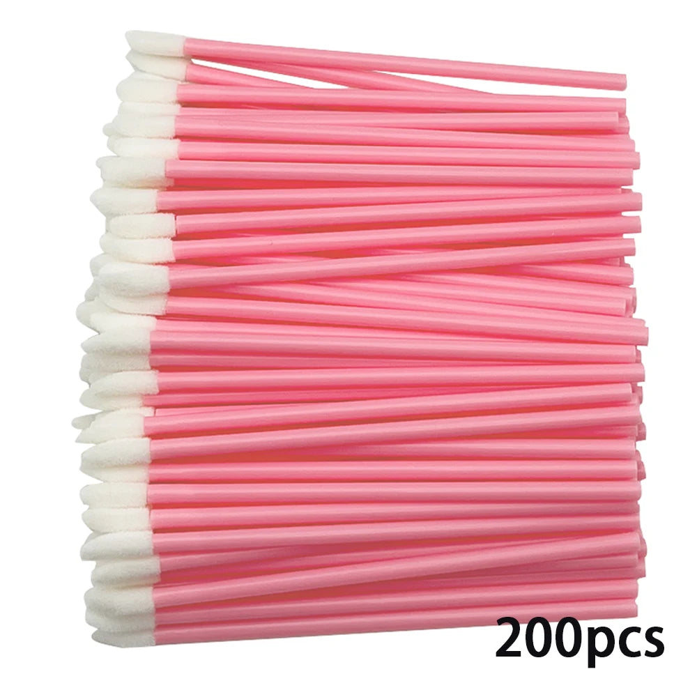 100/200pcs Lip Wands Applicators Eyelashes Brushes Lipstick Brush Mascara Applicator Gloss Wands Eyelash Extension Makeup Tool