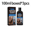 100ml Herbal Extract Fast Permanent Black Dye Gray Hair Shampoo Natural Black Beard Dye Shampoo For Men Hair Color Dye Cream