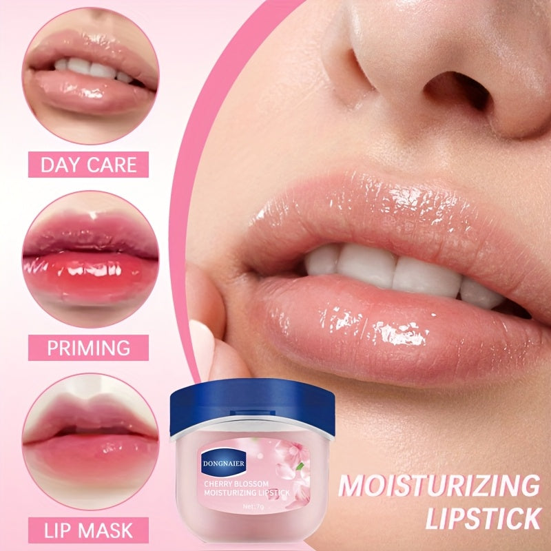 1 Random Flavor Lip Balm & Tinted Gloss - 8 Colors Available, Long-Lasting Moisturizing and Nourishing for Natural Shine on Lips, Suitable to All Skin Types, Party Gift, Christmas Present, Travel Souvenir in Blue Tube&Round C